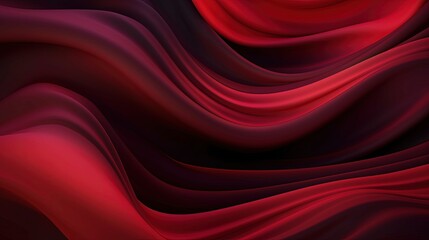 Obraz premium 0914. Midnight Red and Dark Maroon Digital Wave Background. Generative AI