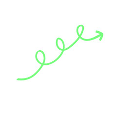 swirly arrow line icon