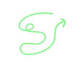 swirly arrow line icon