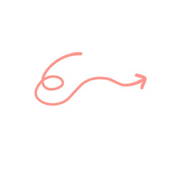 swirly arrow line icon