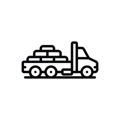 Black line icon for carrier 
