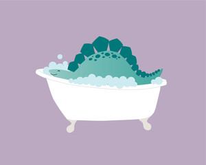 Stegosaurus in Bathtub © Lindsay