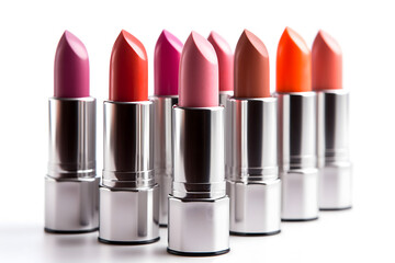 Fototapeta premium set of lipsticks isolated on a white background