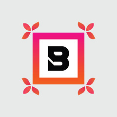 B logo Colorful Vector Design. Icon Concept. Abstract modern