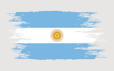 Argentina flag template brush vector illustration