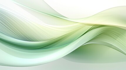 1059. Pale Green and Pearl White Digital Wave Background. Generative AI