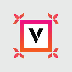 V logo Colorful Vector Design. Icon Concept. Abstract modern