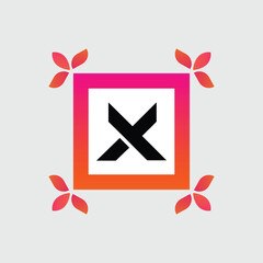 X logo Colorful Vector Design. Icon Concept. Abstract modern