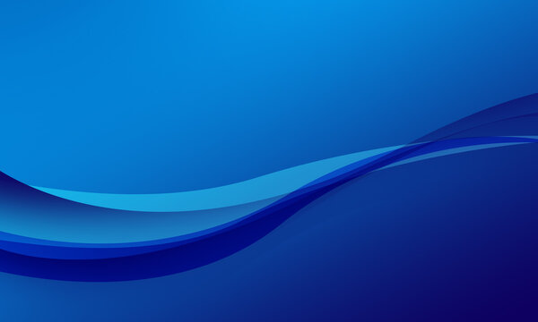 abtract blue curve wave lines with soft gradient background
