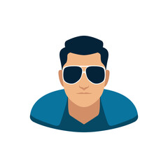 guy with glasses character icon vector illustration template design