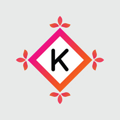 K logo Colorful Vector Design. Icon Concept. Abstract modern