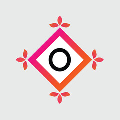 O logo Colorful Vector Design. Icon Concept. Abstract modern