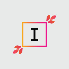 I logo Colorful Vector Design. Icon Concept. Abstract modern