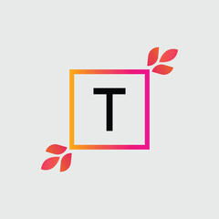 T logo Colorful Vector Design. Icon Concept. Abstract modern