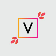 V logo Colorful Vector Design. Icon Concept. Abstract modern