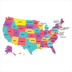 Map of USA for background illustration and image