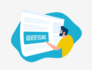 Optimize online advertising strategy with programmatic and native ads. Drive targeted traffic with engaging media banners and effective promotions. Flat vector illustration isolated on white 