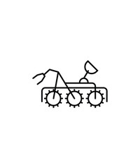 robotic rover icon, vector best line icon.