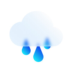 Rain Cloud Glassmorphism Icons and Symbol Png Svg Illustrator