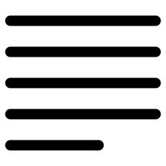 Obraz premium Justify align paragraph icon for text editor