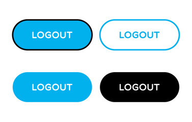 Set of Vector Logout Buttons