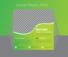 Nature Social Media Post Layout Banner.