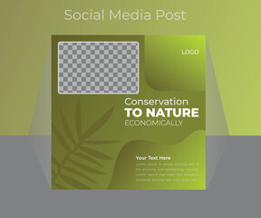 Nature Social Media Post Layout Banner.