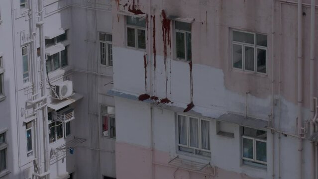 Windows In Old Houses In Hong Kong, Asia