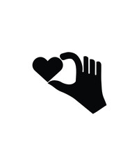 hand holding heart icon, vector best flat icon.