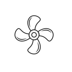 propeller line icon vector element design template