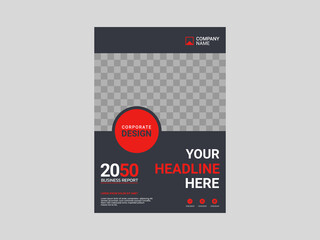 Professional corporate book cover template