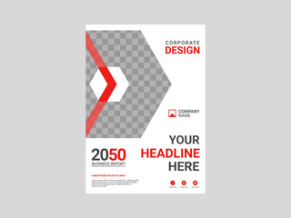 Professional corporate book cover template