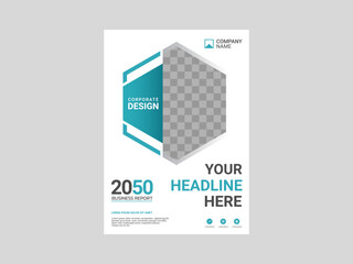 Obraz premium Professional corporate book cover template