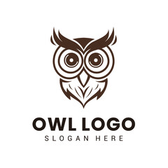 Owl Logo Design Vector Template 3