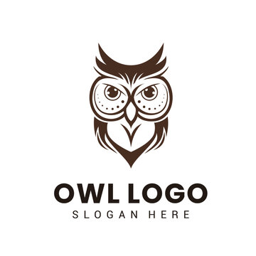 Owl Logo Design Vector Template 2