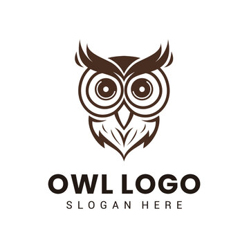 Owl Logo Design Vector Template 3