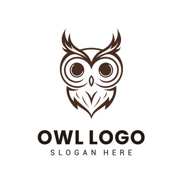 Owl Logo Design Vector Template 4