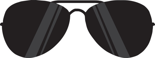 black sunglasses vector on white background