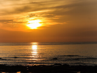Beautiful sunrise at the beach