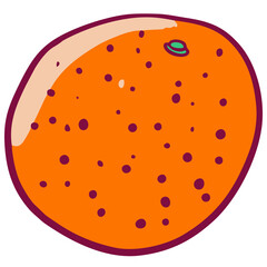 Flat icon food grapefruit or orange sign