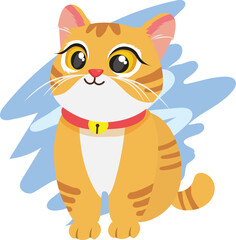cute orange cat cartoon