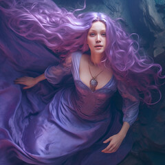 portrait of a woman in a pretty  dress