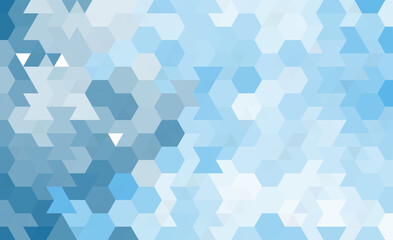 Abstract geometry blue mosaic texture background pattern.