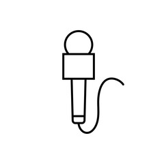 Microphone line icon, logo vector