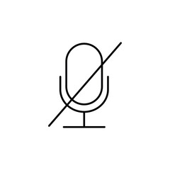 Microphone line icon, logo vector