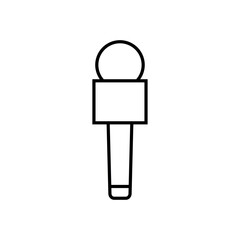 Microphone line icon, logo vector