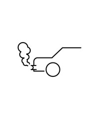 car pollution icon, vector best line icon.