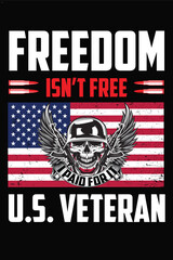 USA Veteran T shirt design.