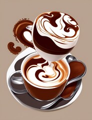 Coffee Vector Generative Art