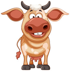 Cute cow cartoon character